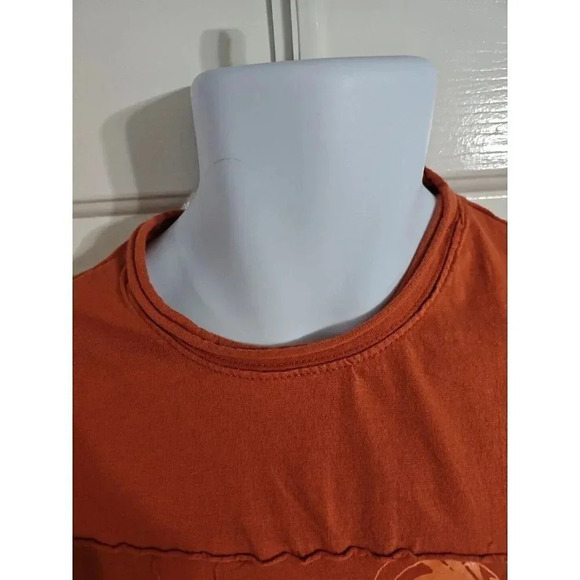 Vintage International Male Short Sleeve Shirt Large Orange Grunge Preppy Casual - Picture 3 of 5